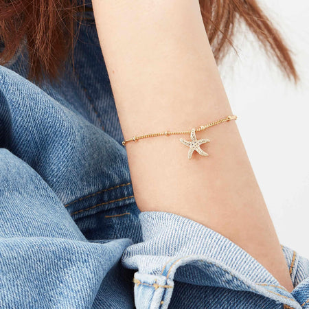 Starfish Bead Bracelet Gold